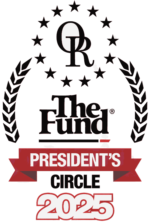 The Fund President’s Circle 2025 award badge
